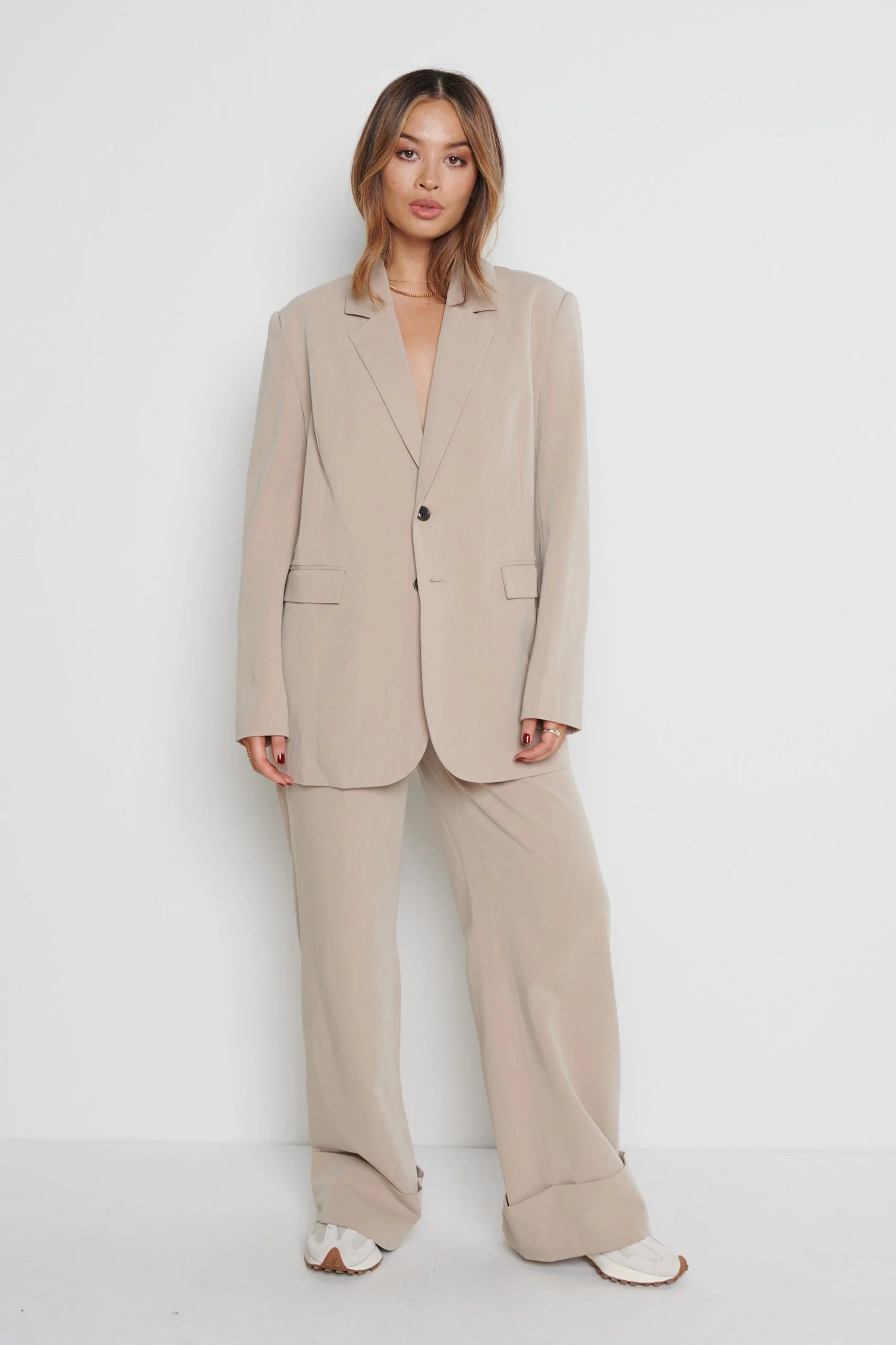 Dylan Dad Blazer - Beige | Pretty Lavish (UK)