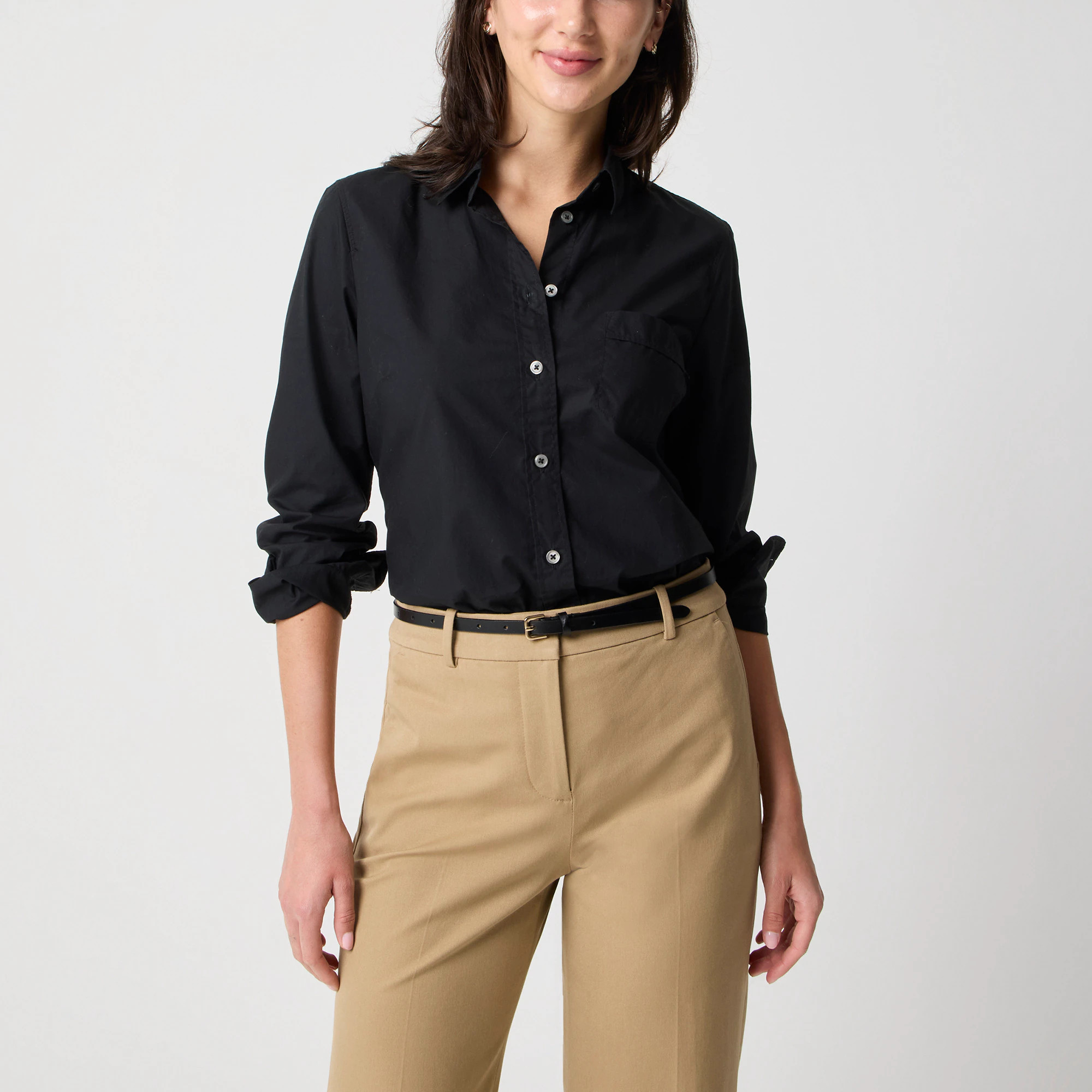 Button-up cotton poplin shirt in signature fit | J.Crew Factory