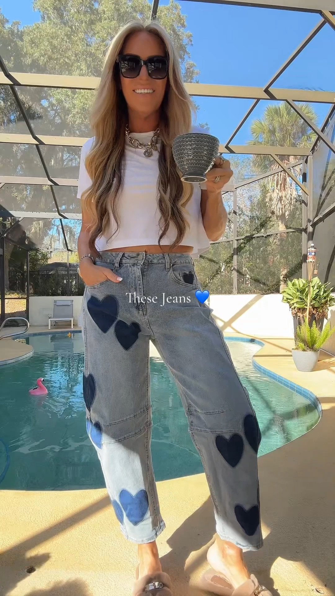 These barrel jeans are everything 🤍 Super flattering, insanely comfy, and they run true to size. I’m obsessed with the sweet heart detail—it’s the cutest little touch that makes them feel extra special. Easy to throw on with your favorite cropped tee and sneakers for an effortless, cool-mom-on-the-go look you’ll wear on repeat.

#LTKmomlife #LTKMidsize #LTKootd