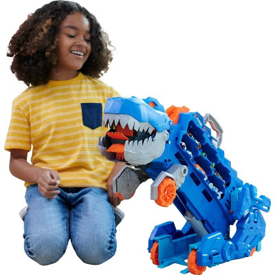 Hot Wheels City Ultimate T-Rex Transporter Hauler Transforms into a Dino Featured in Lets Race | Target