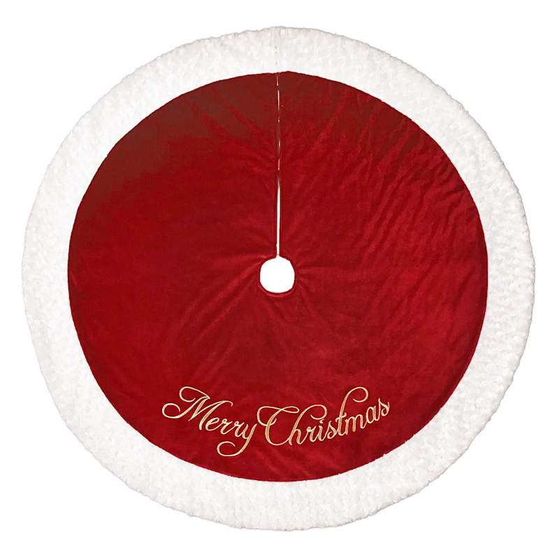 Red Velvet Tree Skirt, 48" | At Home