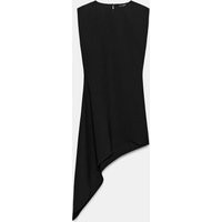 Zara - Asymmetric Short Dress With Shoulder Pads - Black - Xs - Woman | Zara US