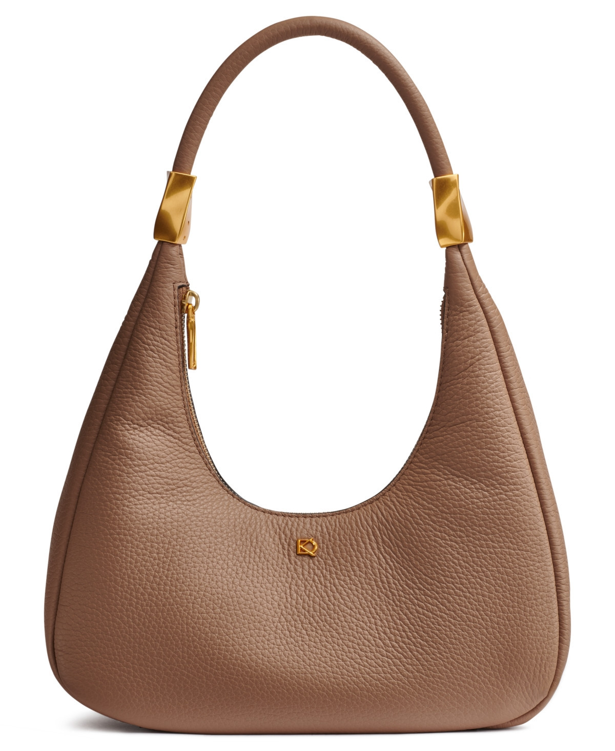 Donna Karan New York Quogue Leather Small Hobo Shoulder - Toasted Almond | Macy's