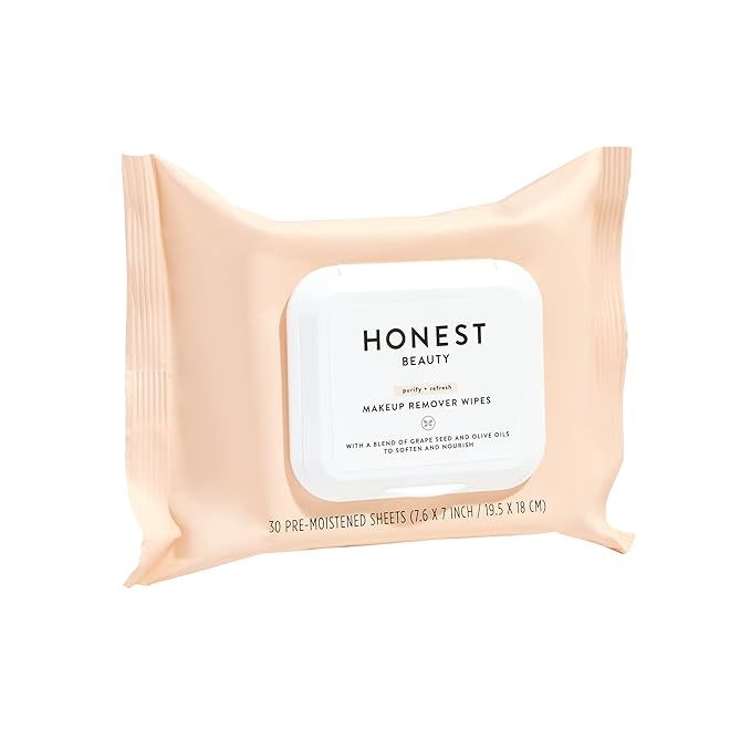 Amazon.com: Honest Beauty Makeup Remover Wipes with Grape Seed & Olive Oils | Paraben Free, Synth... | Amazon (US)