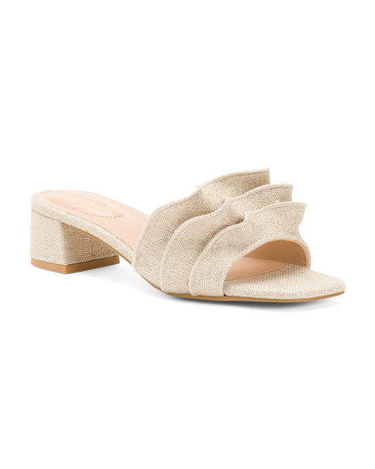 Rista Heeled Ruffle Sandals | TJ Maxx