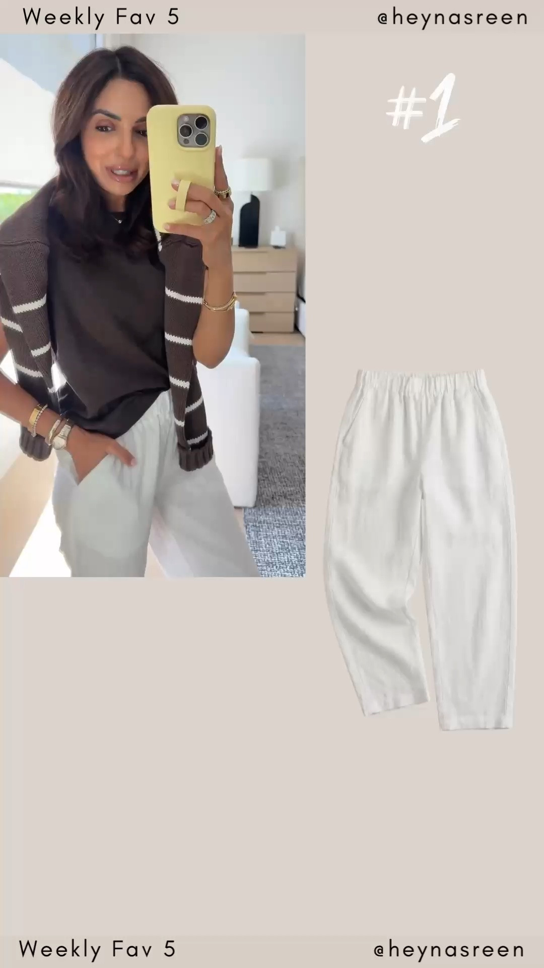 Fav 5:
#1: Quince linen pants