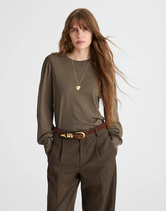 Smocked Long-Sleeve Top | Madewell | Madewell