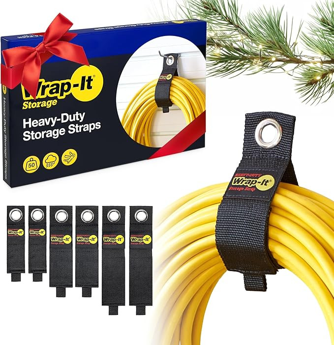 Heavy-Duty Wrap-It Storage Straps (Assorted 6 Pack) - Extension Cord Organizer, Cable Straps for ... | Amazon (US)