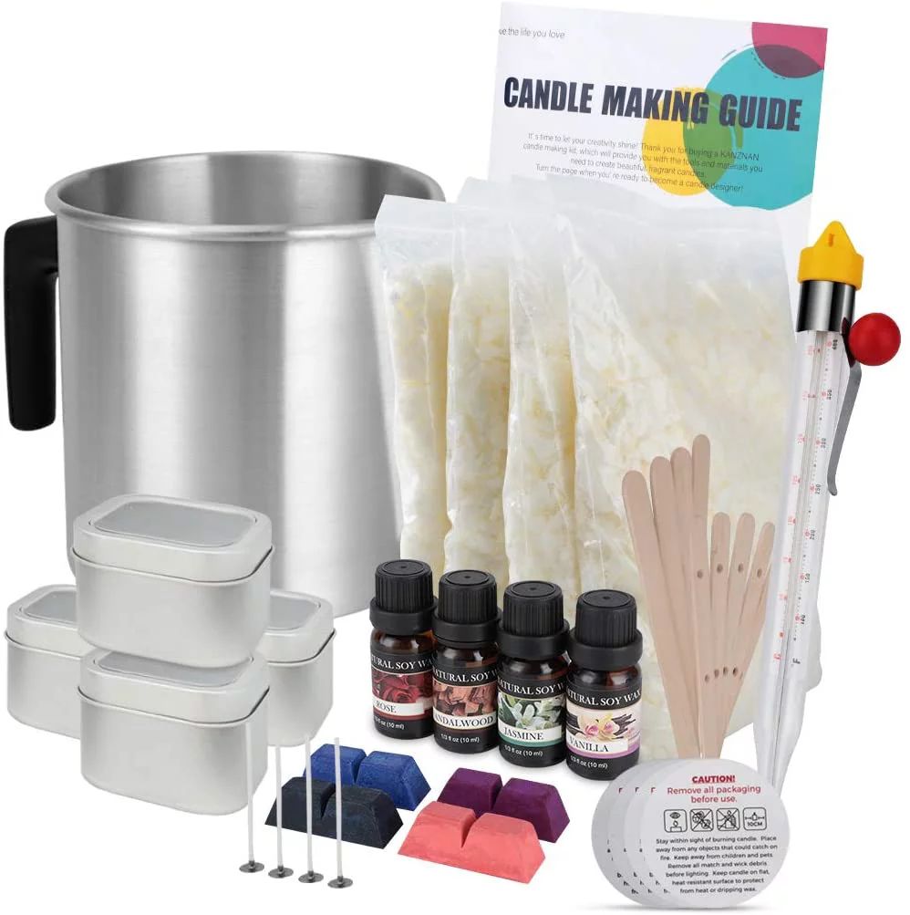 Soy Wax Candle Making Kit - Includes 2lb Soy Wax, 2L Melting Pot, Candle Tins, Essential Oils, Co... | Walmart (US)