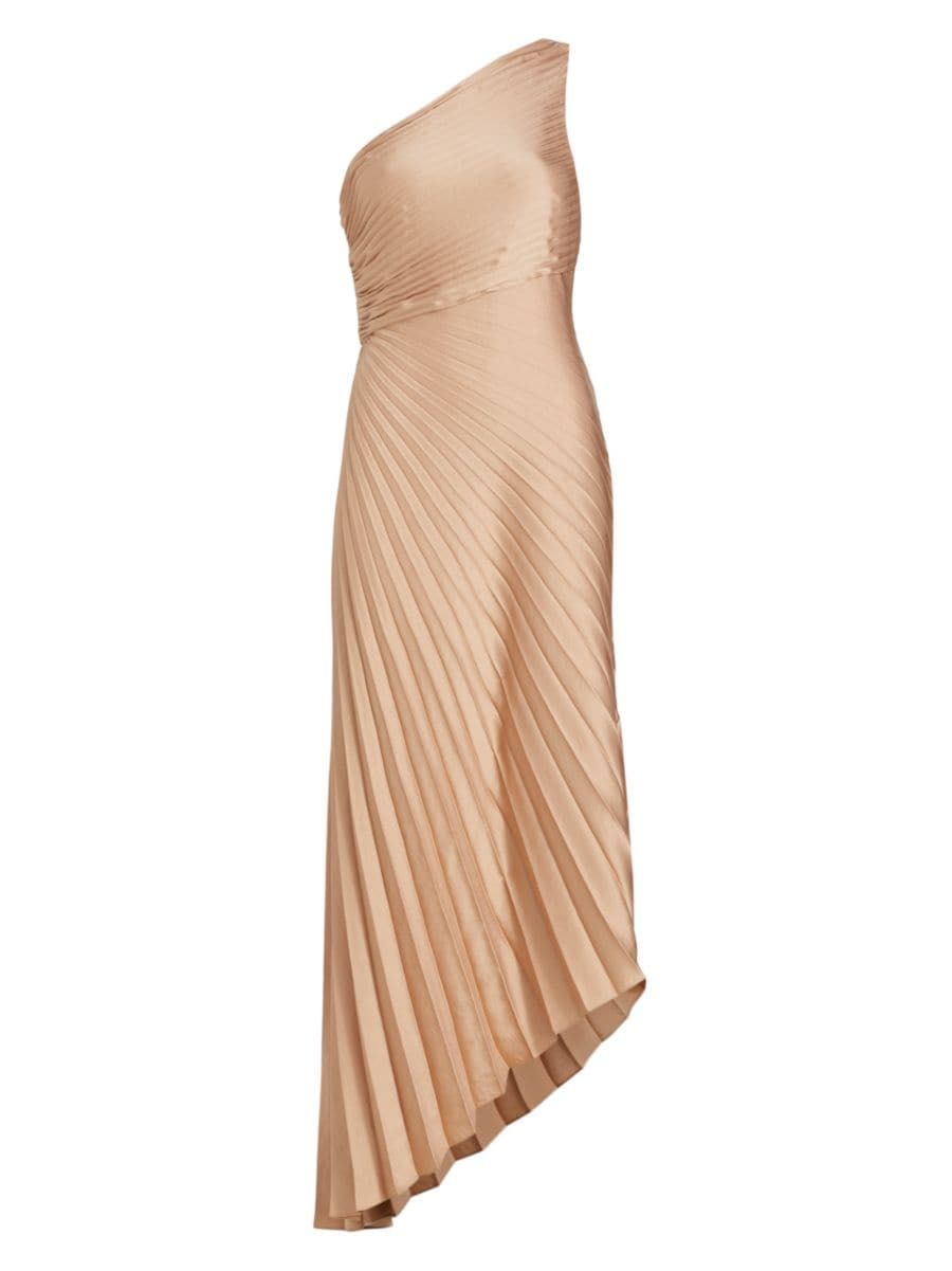 Delfine Pleated Asymmetric Dress | Saks Fifth Avenue