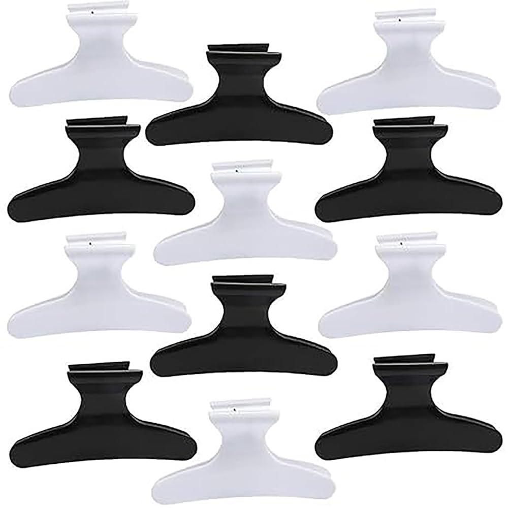 12pcs Butterfly Hair Clips Woman Girl's Hairpins Styling Holding Tools Hair Section Claw Clamps P... | Amazon (US)