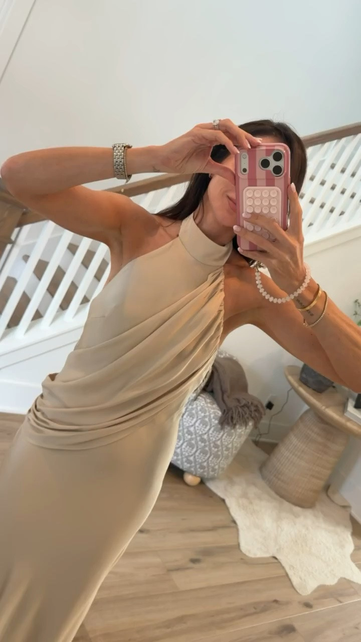 The champagne satin and draped halter neckline make this gown feel effortlessly elegant, perfect for a formal wedding or special occasion. I'm wearing size 4.

champagne satin dress, halter neck gown, draped maxi dress, wedding guest dress, formal wedding guest, elegant wedding dress, satin wedding guest, champagne maxi dress, Ever New dress, Diane Drape gown, Nordstrom dress, formal event dress, evening wedding gown, special occasion dress, elegant maxi gown, fall wedding guest, black tie wedding, sophisticated wedding look, neutral wedding guest, formal occasion outfit, annabrstyle

#LTKootd #LTKWedding #LTKOver40