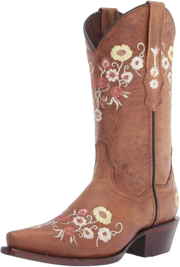 Soto Boots Women's Showstopper Snipped Toe Floral Cowgirl Boots, Women's Embroidered Cowgirl Boot... | Amazon (US)