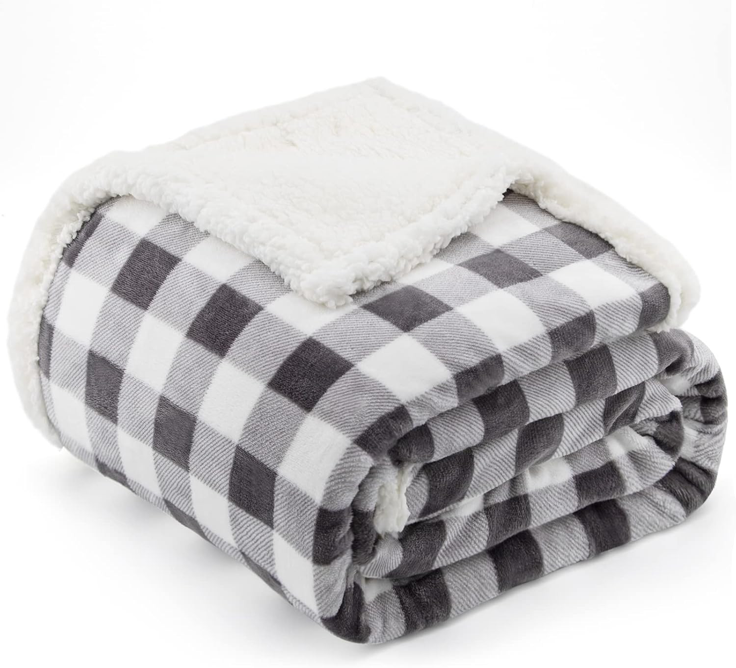 BEAUTEX Sherpa Fleece Throw Blanket, Super Soft Warm Buffalo Plaid Plush Blankets and Throws, Lig... | Amazon (US)