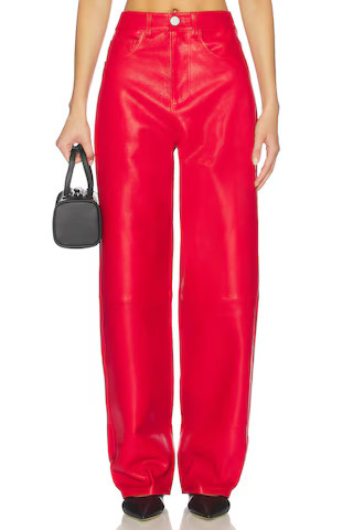 Rohe Baggy Leather Trouser in Rosso from Revolve.com | Revolve Clothing (Global)