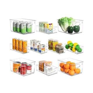 Sorbus Clear Plastic Storage Bins for Fridge and Pantry Stackable Organizer Set ( 10 Pack ) FR-SE... | The Home Depot