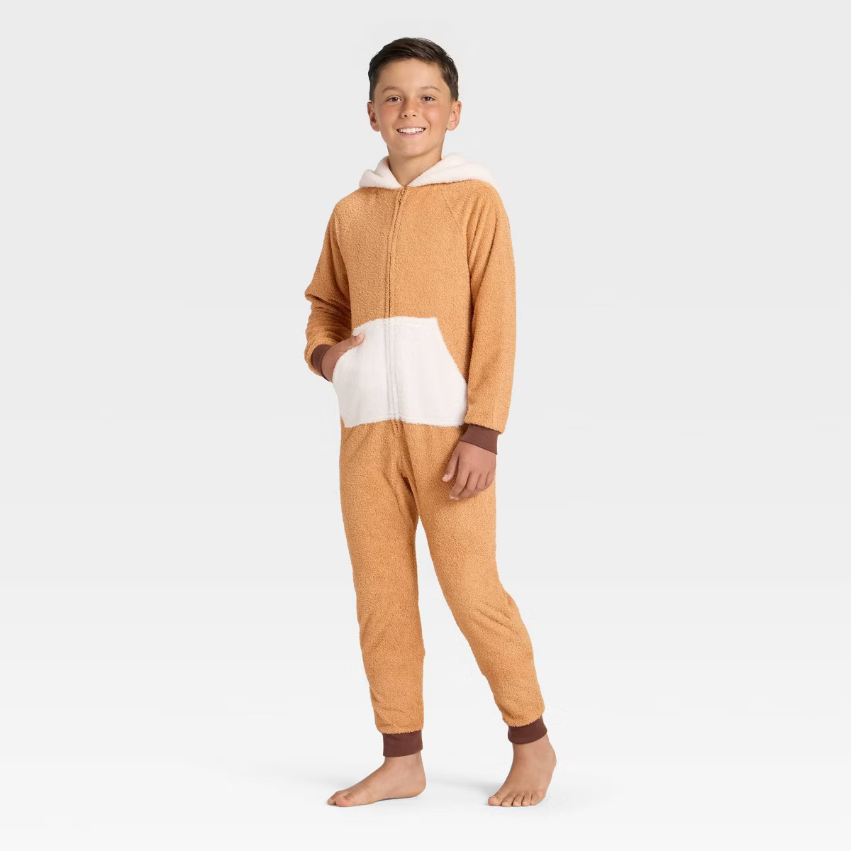 Boys' Holiday Reindeer Union Suit - Cat & Jack™ Brown | Target