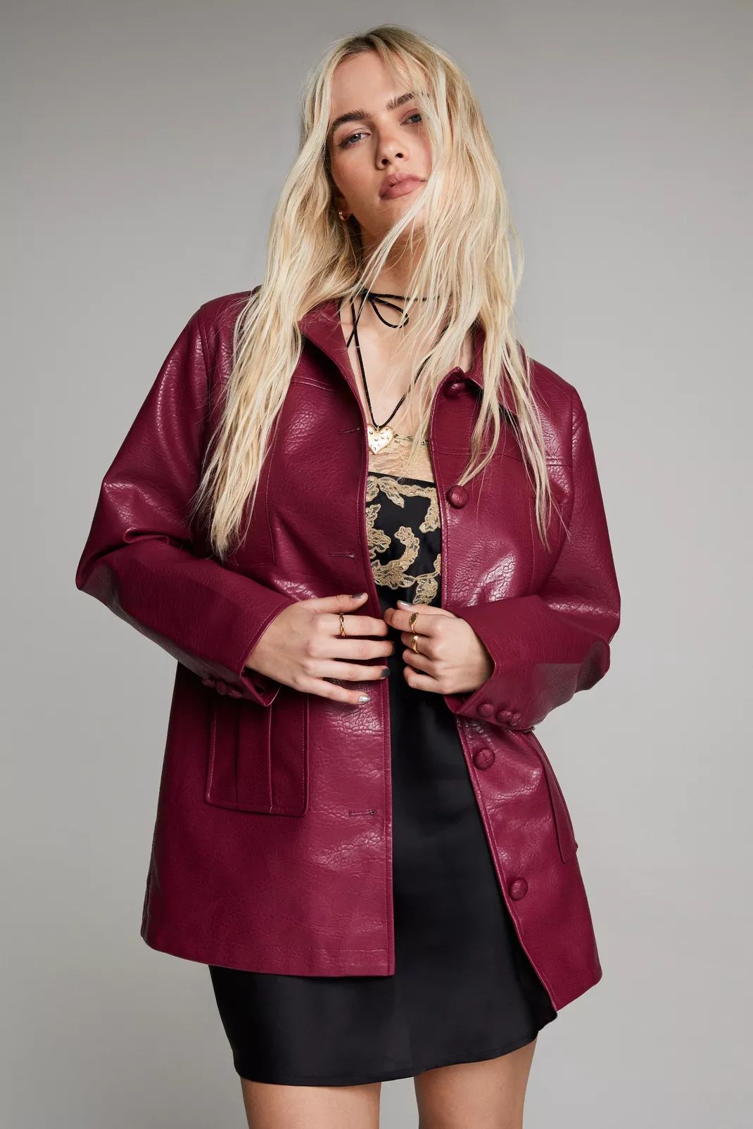 Premium Button Front Faux Leather Jacket | Nasty Gal US