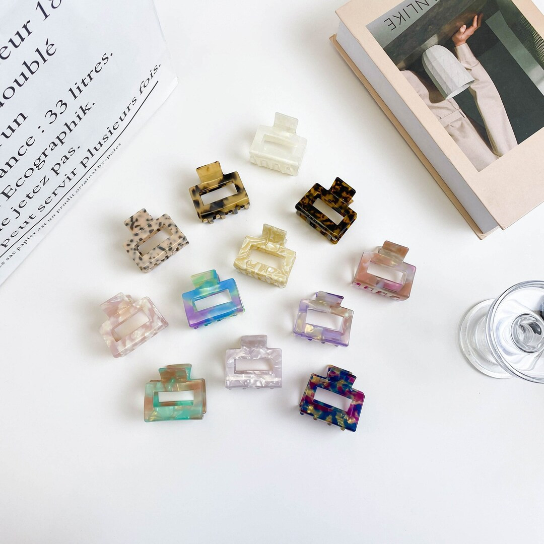 Small Hair Claw Clips 5.2cm Acetate Acrylic Resin Hair - Etsy | Etsy (US)