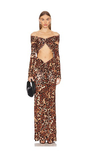 Chester Maxi Dress in Cocoa Leopard | Revolve Clothing (Global)