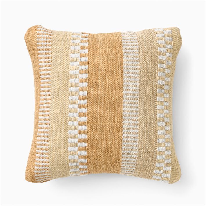 Outdoor Checkerboard Stripe Pillow | West Elm (US)