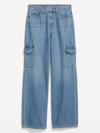 Extra High-Waisted Wide-Leg Cargo Jeans for Women | Old Navy (US)