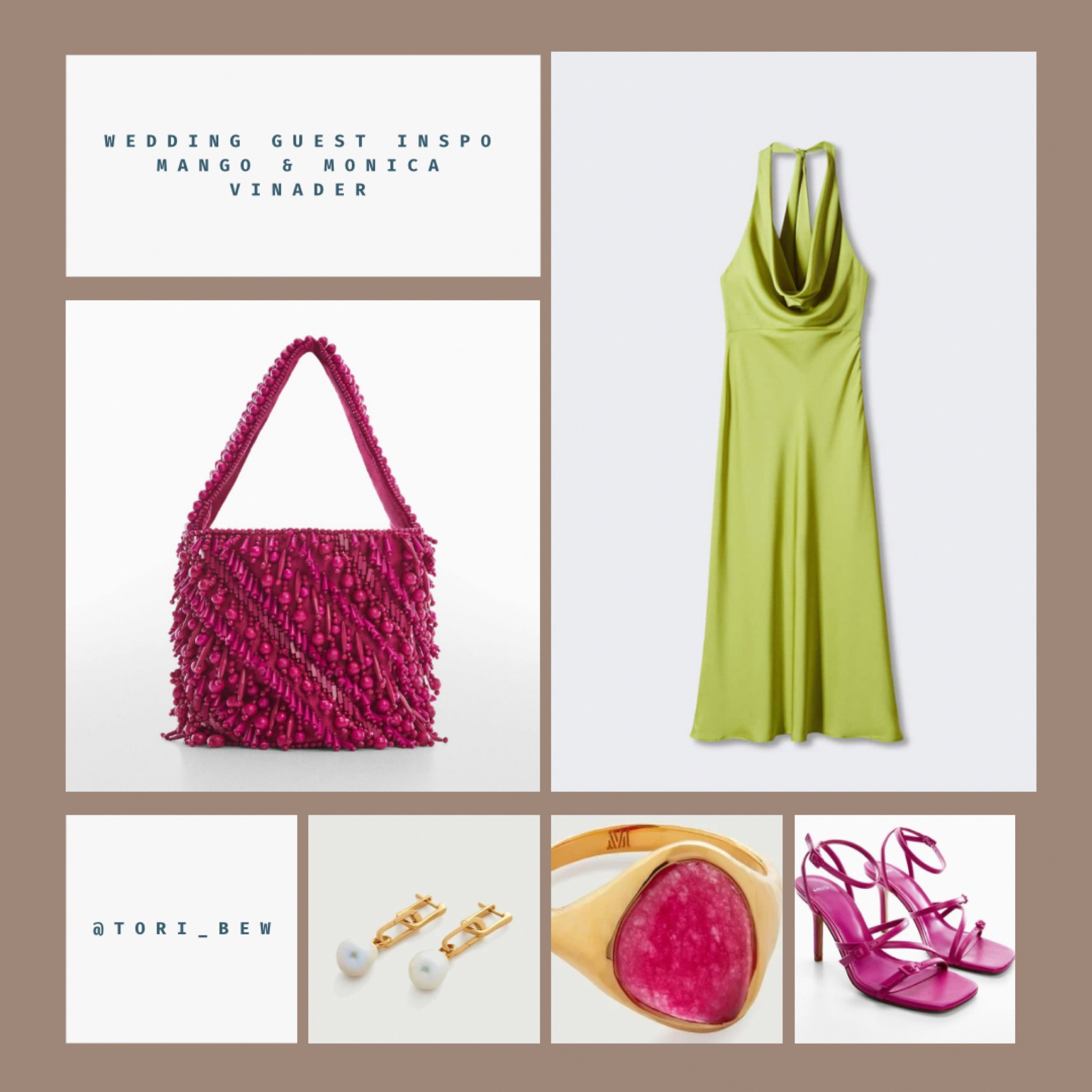 Spring / Summer Wedding guest outfit inspiration 2023 💘 ft Mango and Monica Vinader 💘 seasonal looks. Spring evening outfit. 

#LTKeurope #LTKSeasonal #LTKwedding