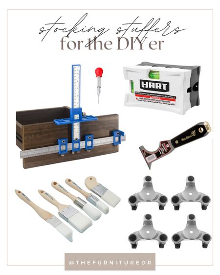My stocking stuffer recommendations for your favorite DIYer! I included a drawer handle jig which comes incredibly handy when putting in new hardware. I included a laser level because it’s a necessity! It helps so much from painting to taping to installing shelves, etc. Tri dolly’s because they’re soooooo much easier to use than a typical dolly. And of course, paint brushes! My favorite are Zibra. A high quality paint brush makes all the difference. Everything is under $25! 


#LTKHoliday #LTKCyberweek #LTKunder50