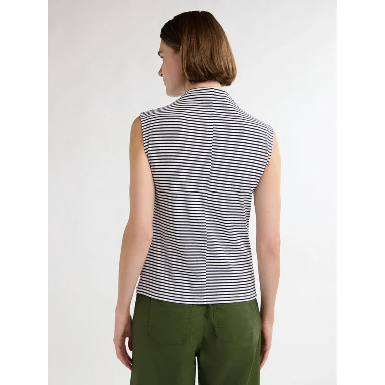 Free Assembly Women’s and Women's Plus Sleeveless Mock Neck Top, Sizes XS-4X | Walmart (US)