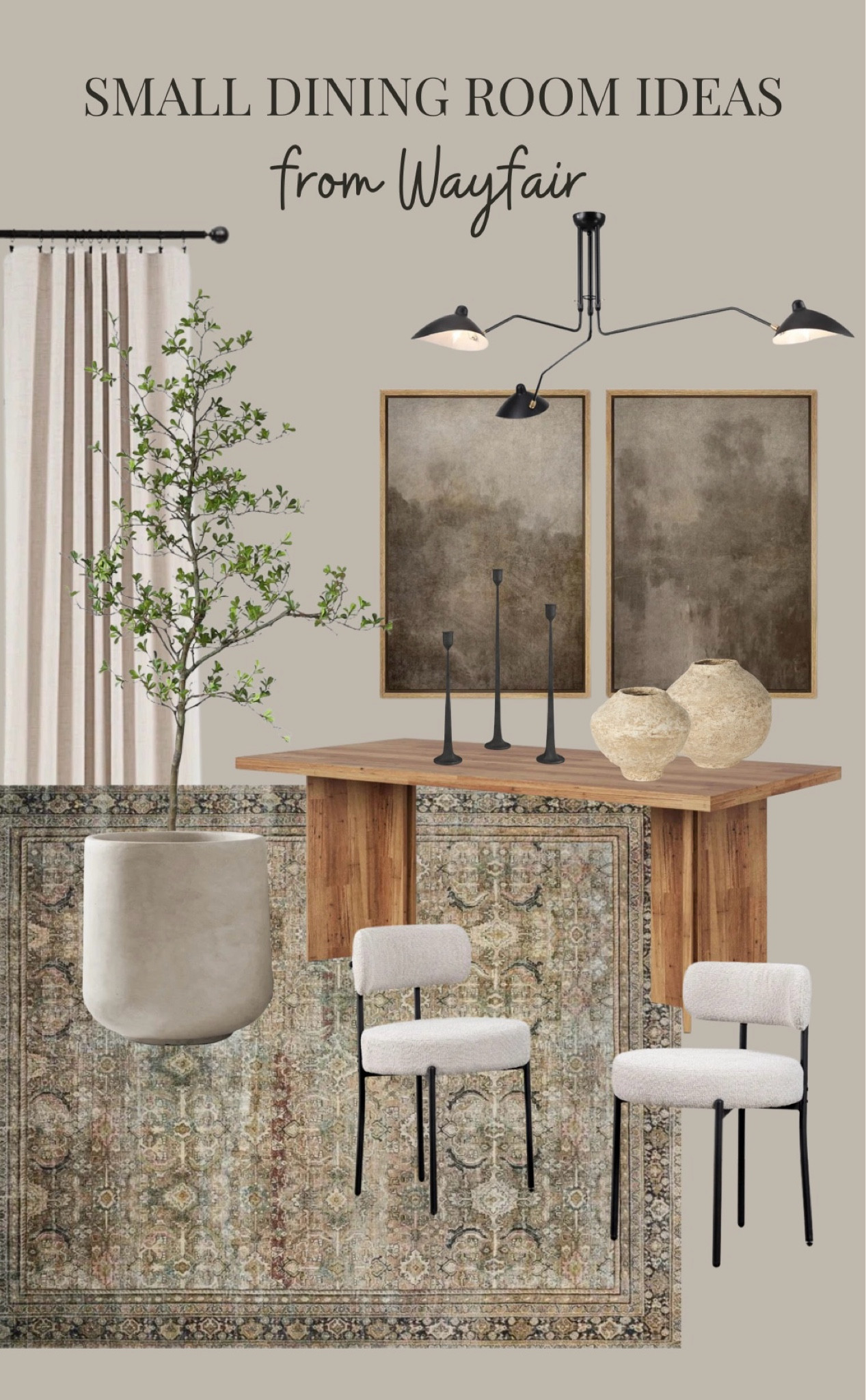 Small dining room, HUGE style. Give your dining space an organic modern makeover (without breaking the bank) with these gorgeous furniture and decor ideas from @wayfair ✨

And did I mention everything you see here is included in Wayfair’s Spring Savings event happening now though 3/3? Get up to 70% off my favorite pieces + fast shipping! #wayfairpartner #wayfair #liketkit @shop.ltk 

#LTKHome