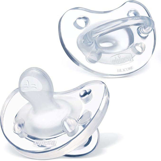 Chicco PhysioForma 100% Soft Silicone One Piece Pacifier for Babies 0-6m, Clear, Orthodontic Nipp... | Amazon (US)