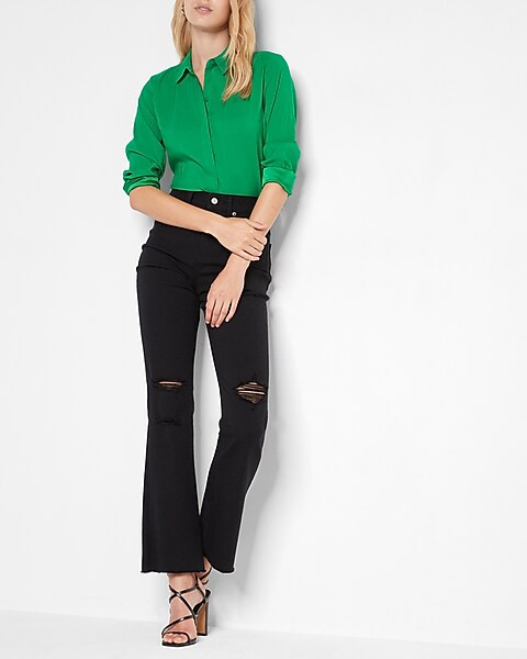 Conscious Edit Satin Portofino Shirt | Express