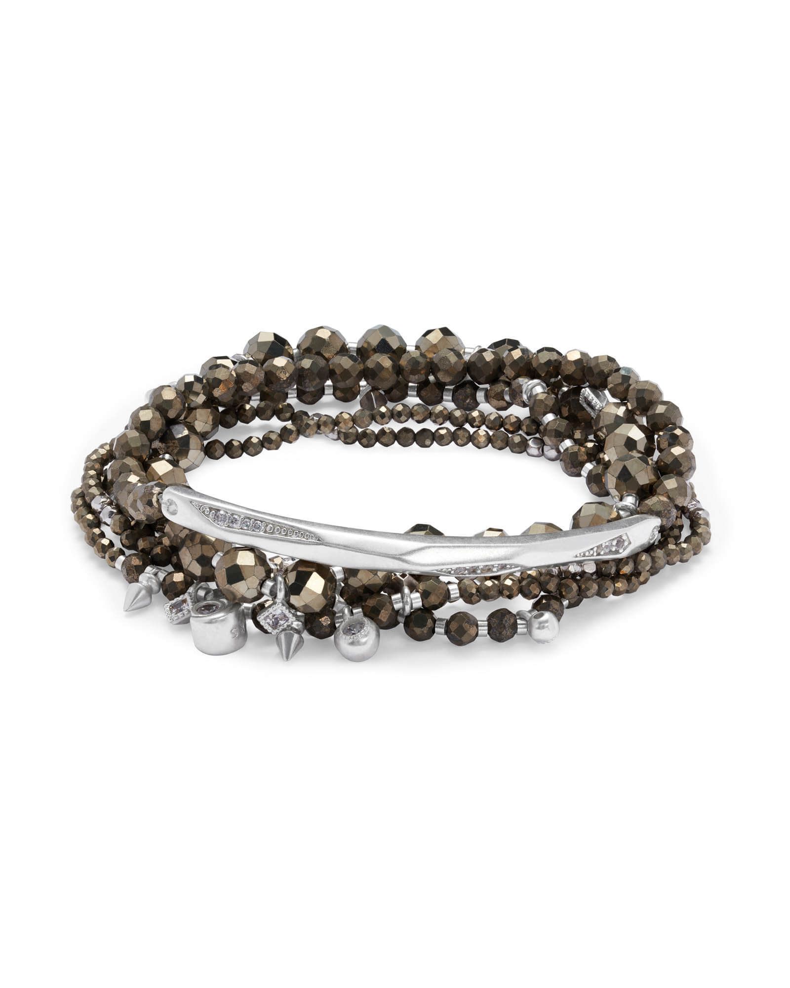 Supak Silver Beaded Bracelet Set in Brown Pyrite | Kendra Scott | Kendra Scott