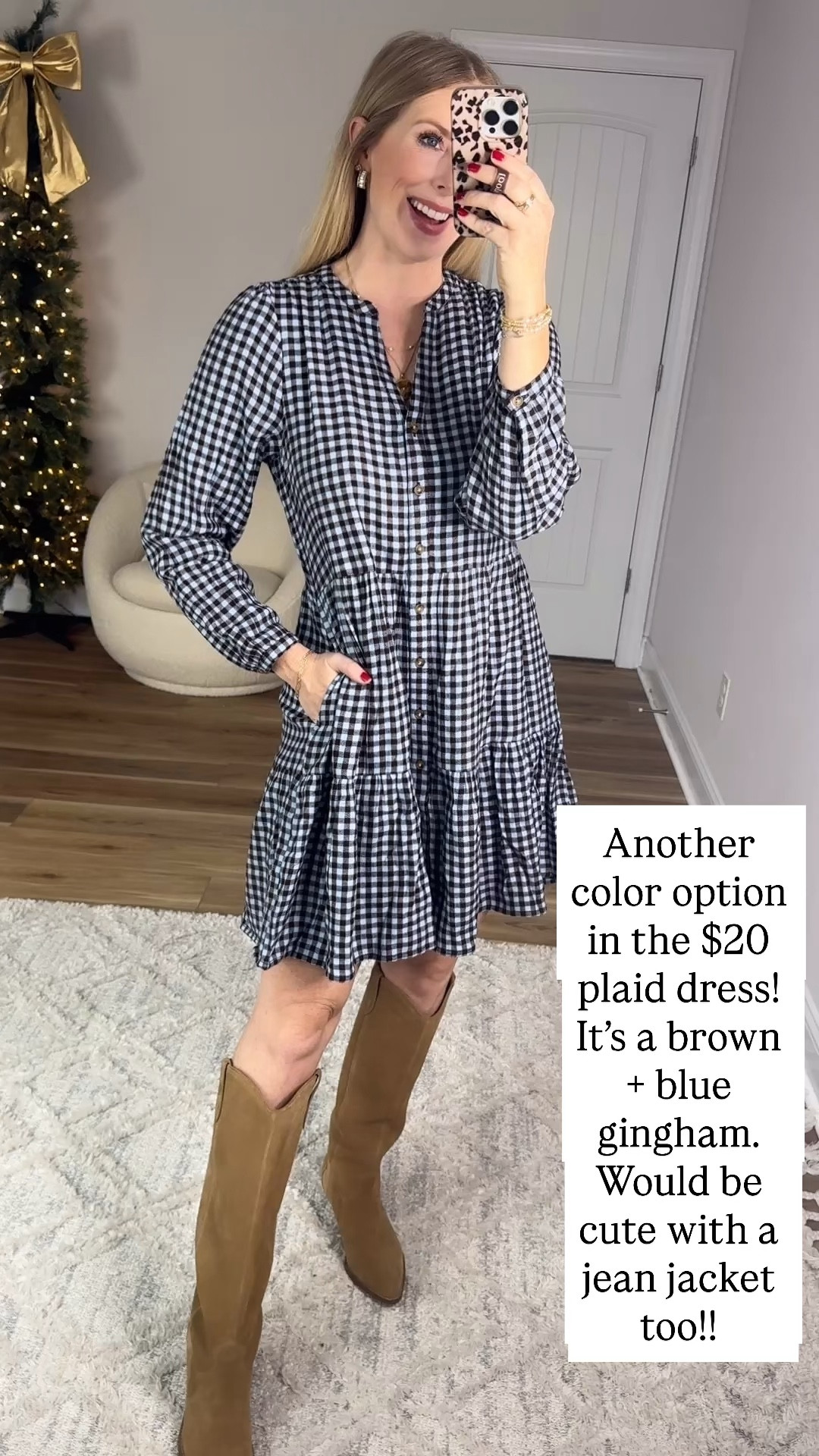Walmart try on, time and tru plaid dress, gingham dress 

Small 

#LTKFindsUnder50 #LTKootd