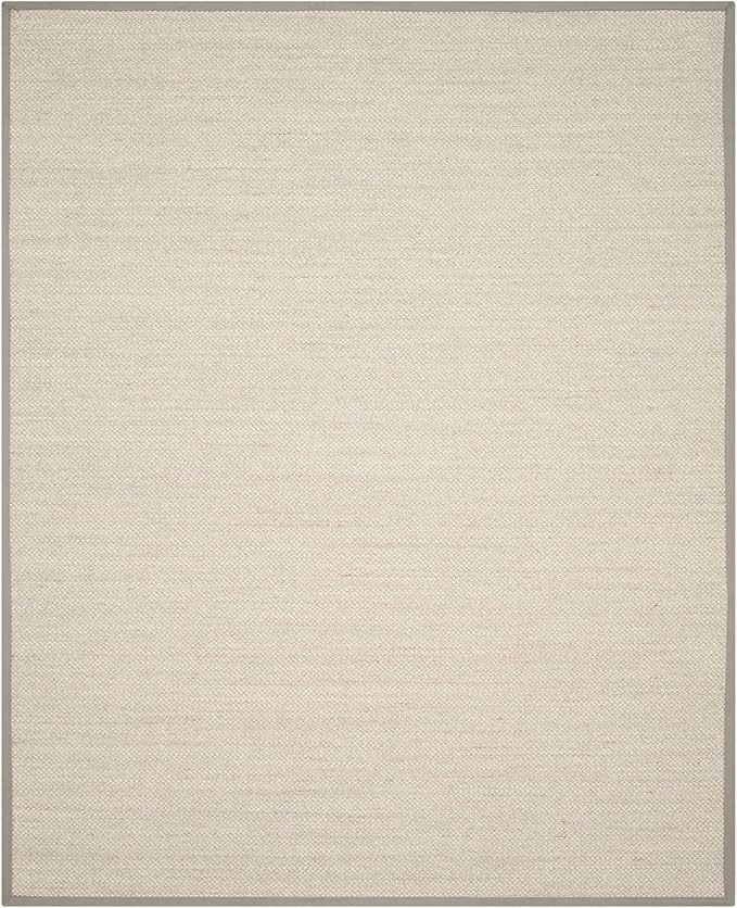 SAFAVIEH Natural Fiber Collection Area Rug - 8' x 10', Marble & Khaki, Border Sisal Design, Easy ... | Amazon (US)