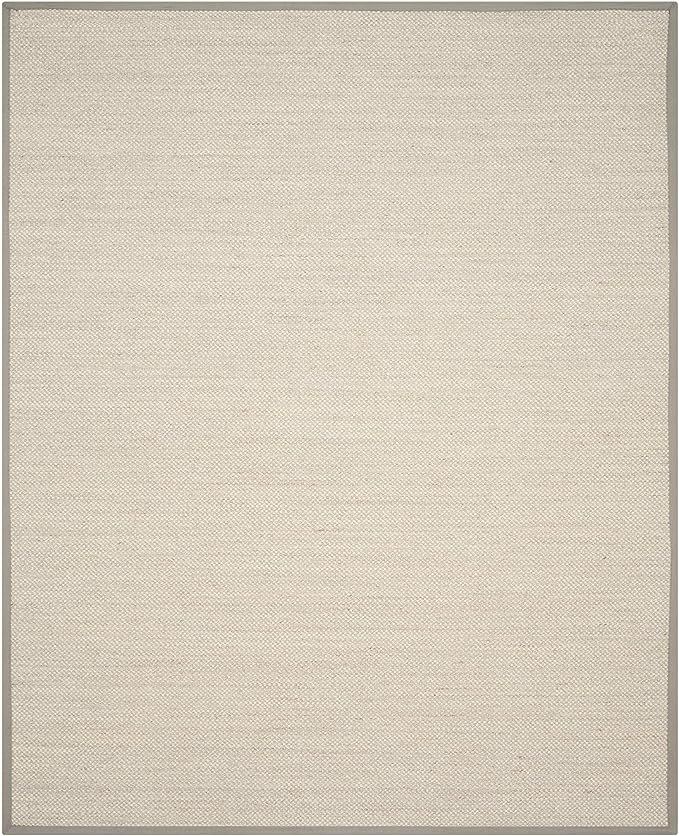 SAFAVIEH Natural Fiber Collection Area Rug - 8' x 10', Marble & Khaki, Border Sisal Design, Easy ... | Amazon (US)