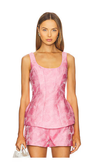 Amanda Uprichard Empire Top in Rose. - size L | Revolve Clothing (Global)