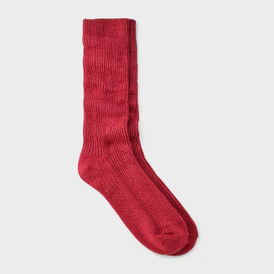 Women's Ribbed Super Soft Slouch Crew Socks - Auden™ One Size 4-10 | Target