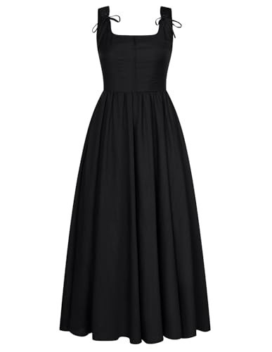 Scarlet Darkness Women's Corset Dress Cottagecore Fairy Dresses Medieval Renaissance Overdress Black XL | Amazon (US)