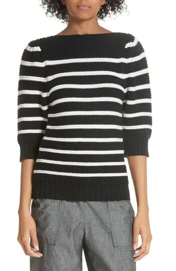 Women's La Vie Rebecca Taylor Puff Sleeve Stripe Sweater | Nordstrom