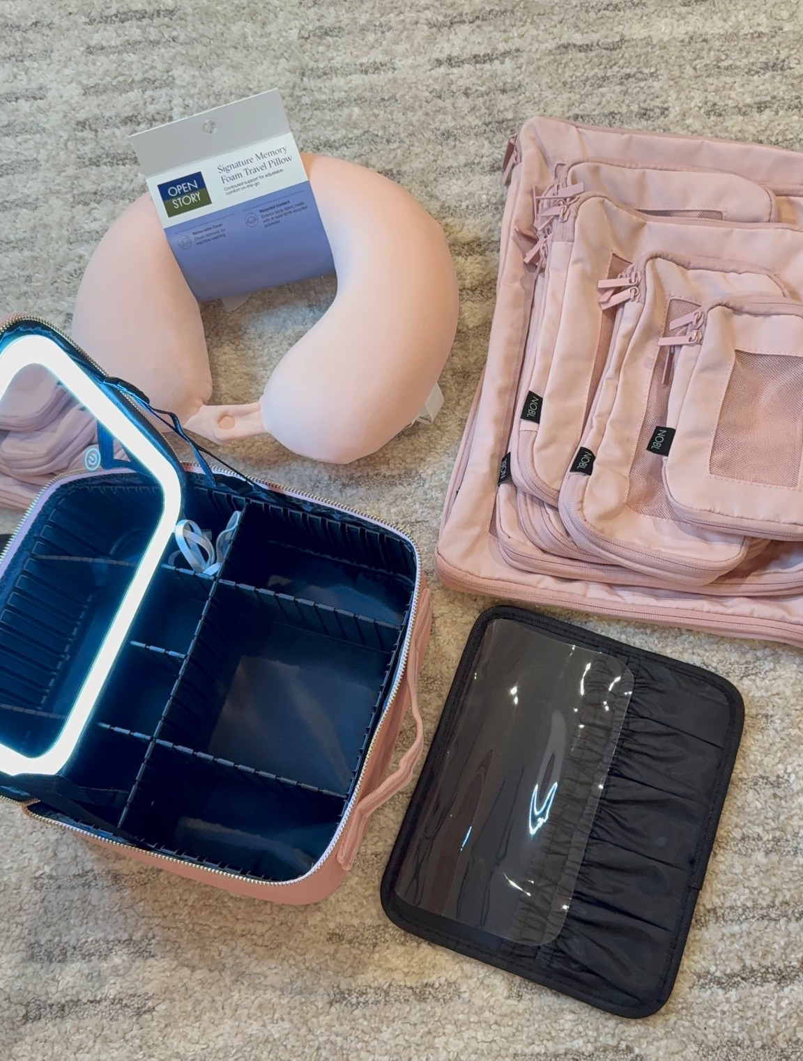 Travel musts! Neck pillow, packing cubes & LED mirrored NOBL makeup travel bag! 💄🔗  #LTKsale #LTKtravelmusthaves #LTKtravel #LTKmom #LTKpacking #LTKluggage #LTKmakeupbag #LTKbeauty

#LTKTravel #LTKvlog #LTKmomlife