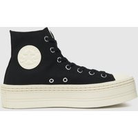 Converse all star modern lift hi trainers in black & white | Schuh