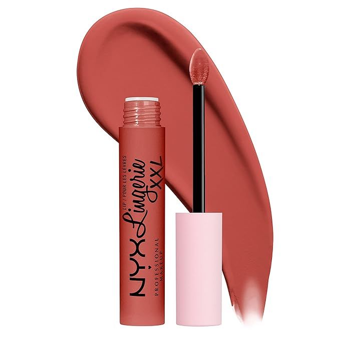 NYX PROFESSIONAL MAKEUP Lip Lingerie XXL Matte Liquid Lipstick - Peach Flirt (Orange Peach) | Amazon (US)