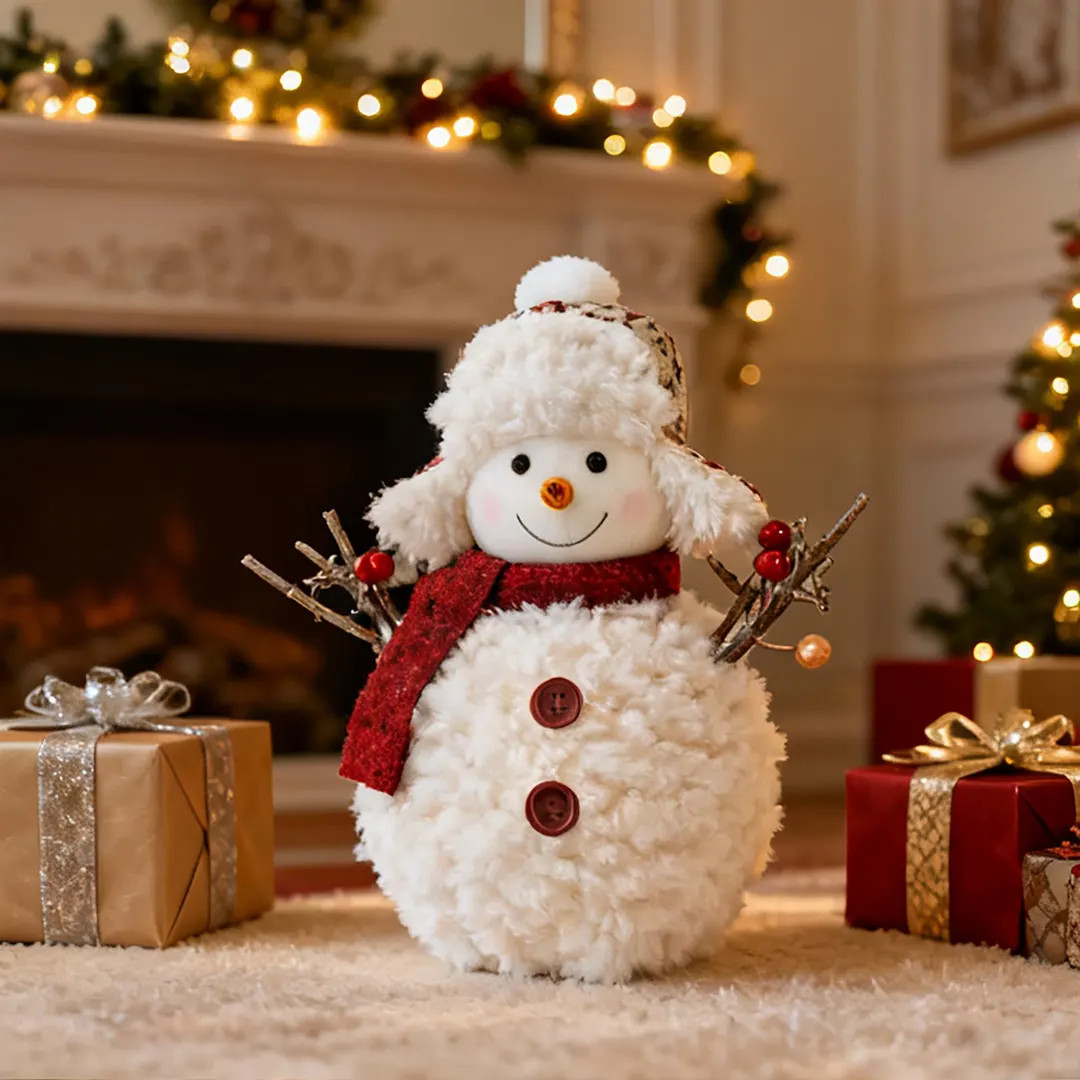 Handmade Christmas Snowman Plush Decoration, Cute Winter Table Ornament, Christmas Gift for Home ... | Etsy (US)