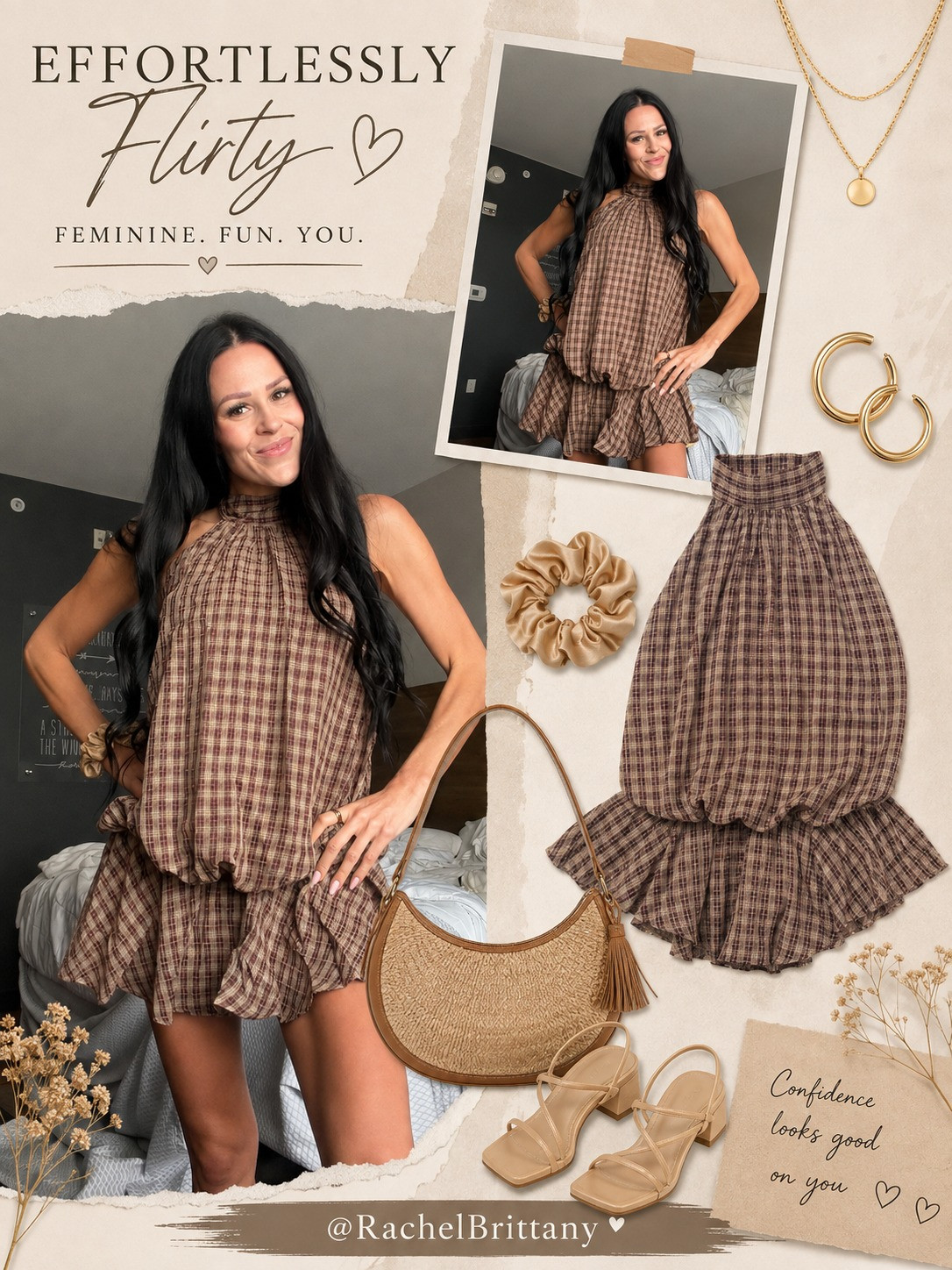 I'm loving this cute plaid dress and sandals combo. So versatile and fun for any occasion! #EffortlesslyChic
 

 #LTKootd #LTKActive #LTKSaleAlert