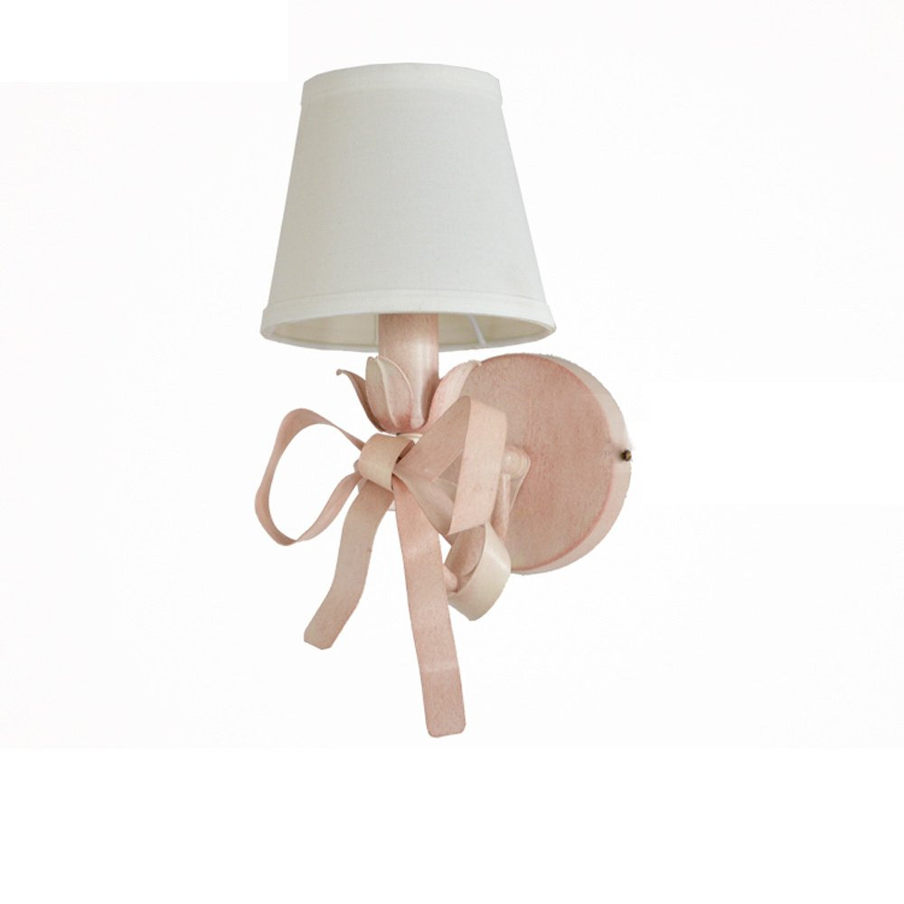 Zytyeu Wrought Iron Wall Lamp Creative Pink Bow American Children's Room Girls Bedroom Living Room A | Amazon (US)