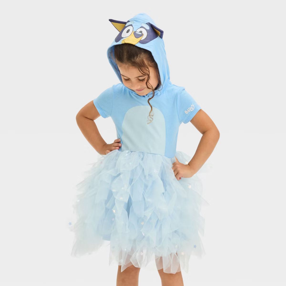 Toddler Girls' Bluey Cosplay Tulle Dress - Blue | Target