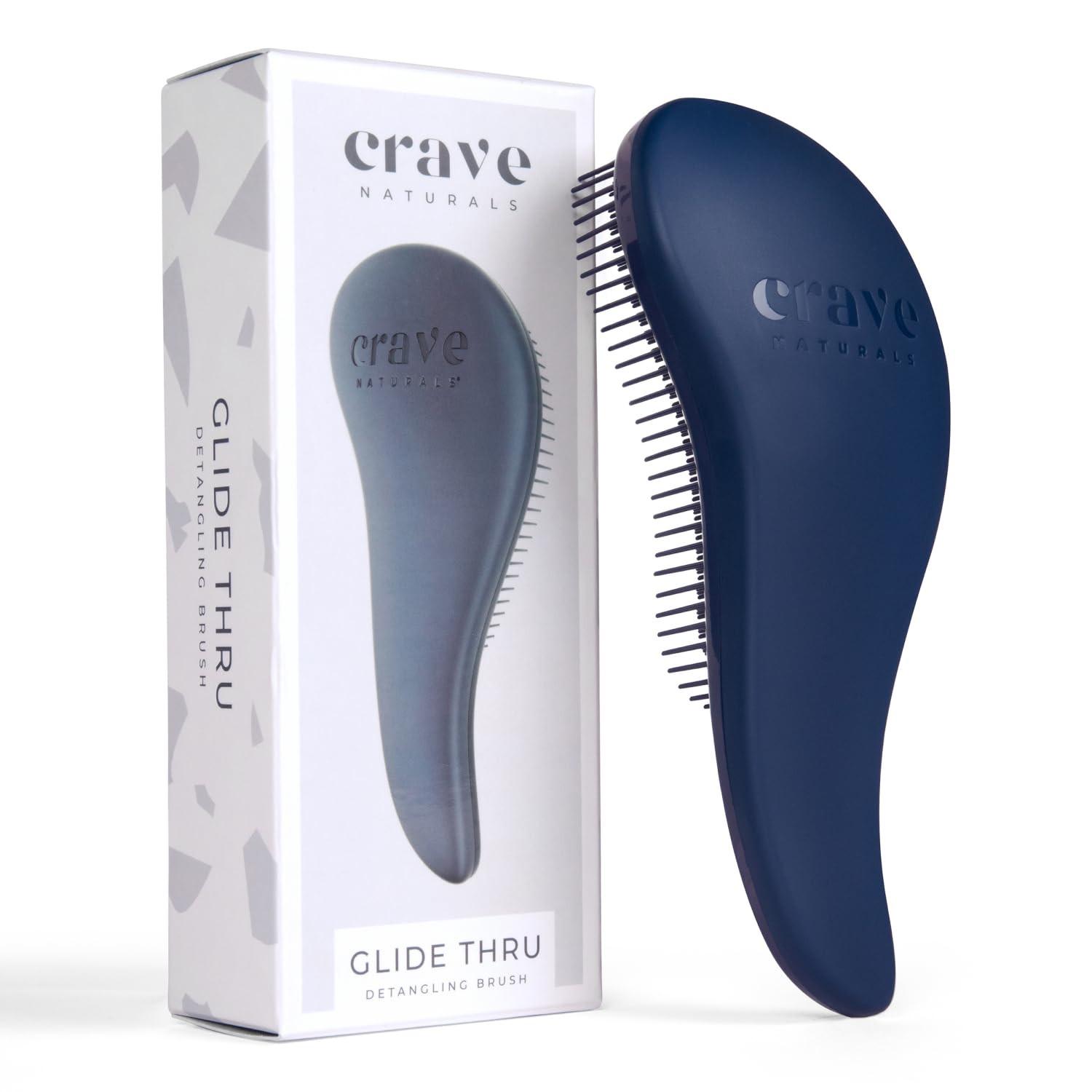Crave Naturals Glide Thru Hair Brush - Detangler Brush for Curly, Straight, Wet or Dry Hair - Gen... | Amazon (US)