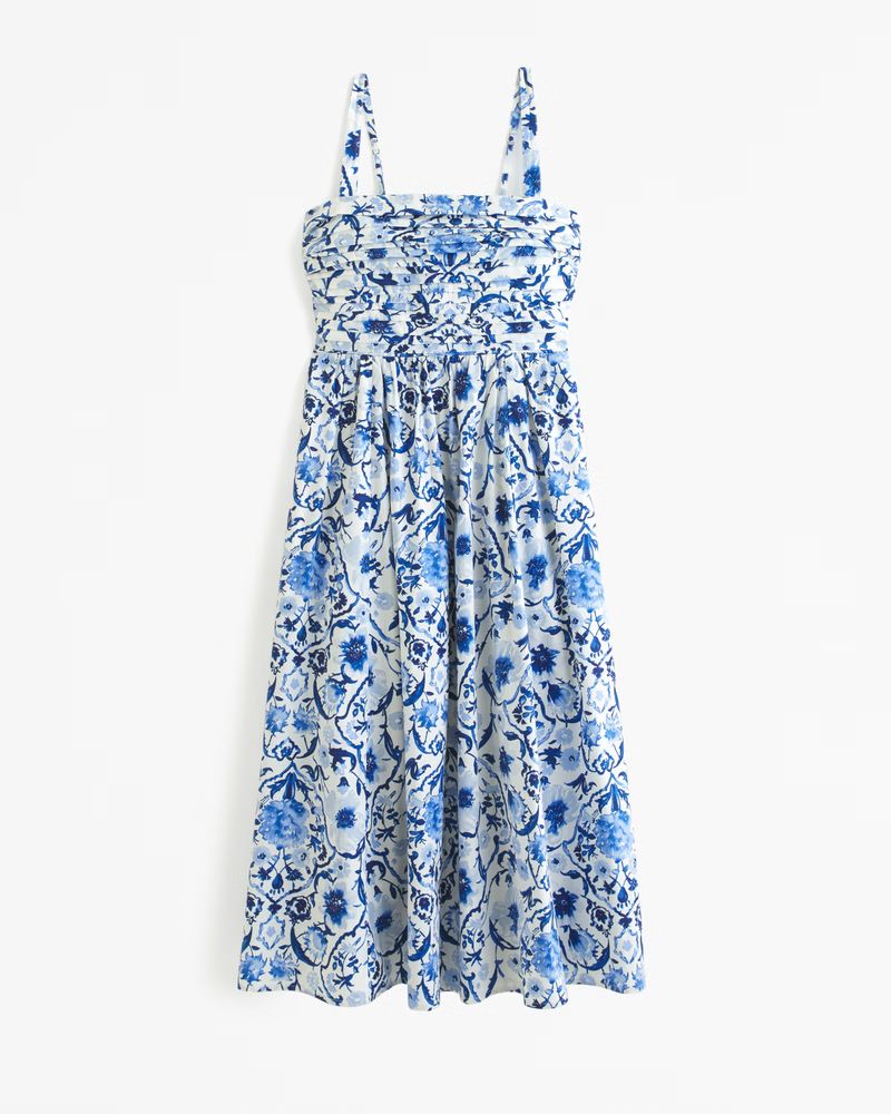 Women's Emerson Poplin Wide Strap Midi Dress | Women's Dresses & Jumpsuits | Abercrombie.com | Abercrombie & Fitch (US)