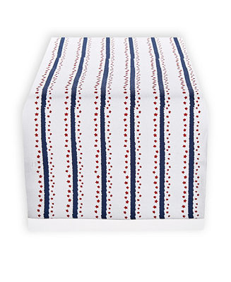 Tableau Mini Stars and Stripes Americana Table Runner, 72" x 14" - Macy's | Macy's